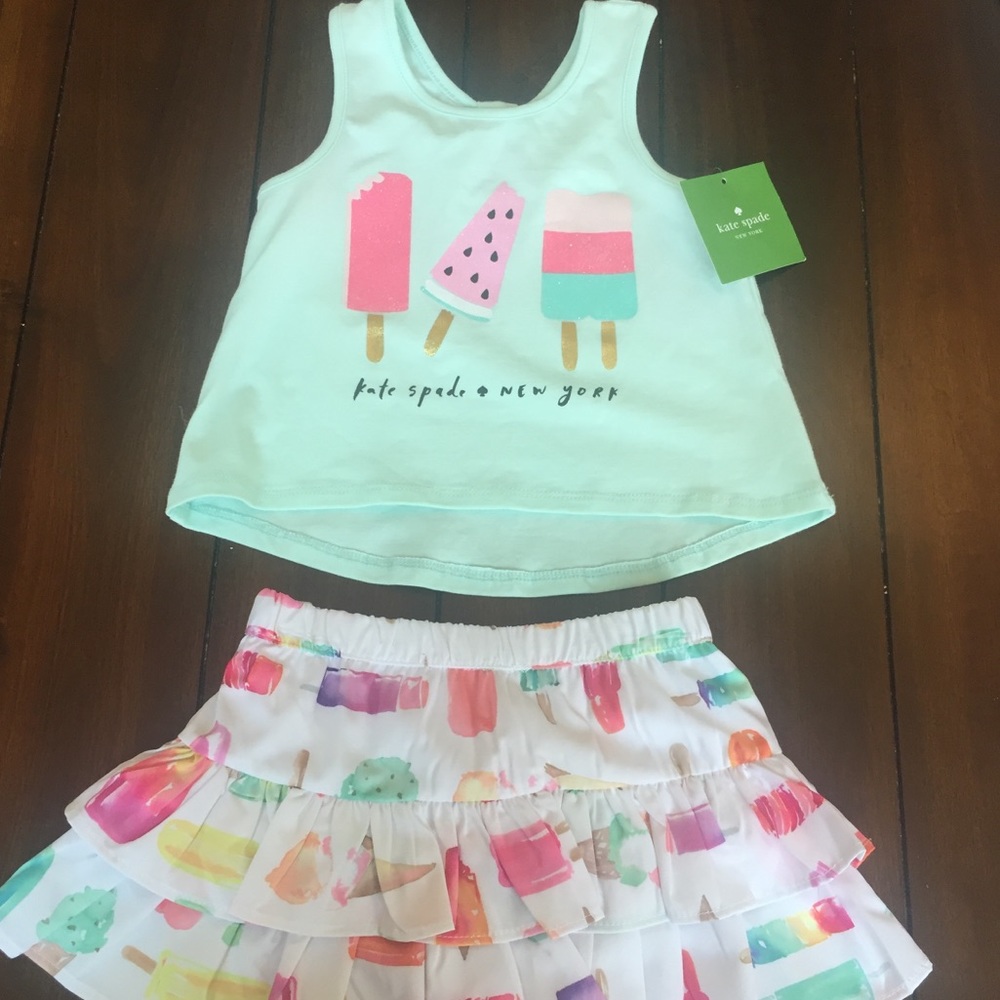 NWT Kate Spade girls’ popsicle tank top and skirt - Picture 1 of 3